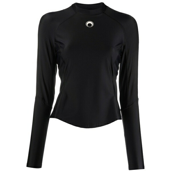 米国海兵隊員 独居室 レディース ティーシャツ トップス Moon-print training top Black