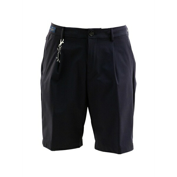 ポールアンドシャーク メンズ 心地好いズボン下 ボトムス Pleated tailored short Blue