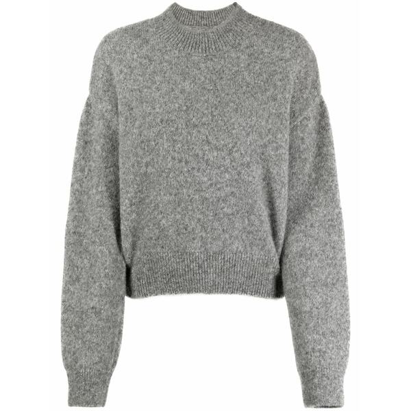 ジャクエムス レディース 編み物\u0026プルオーバー アウター Logo knitted sweater Grey
