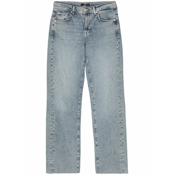 7フォーオールマンカインド レディース ジーンズズボン下 ボトムス Tess high-rise straight-leg jeans Blue