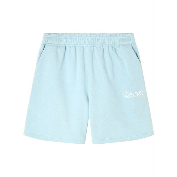 ヴェルサーチ レディース 心地よいズボン下 ボトムス 1979 re-edition embroidered track shorts Blue