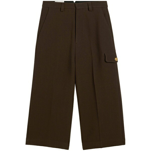 意中の女 レディース 心地よいズボン下 ボトムス Flap pocket bermuda shorts  Brown