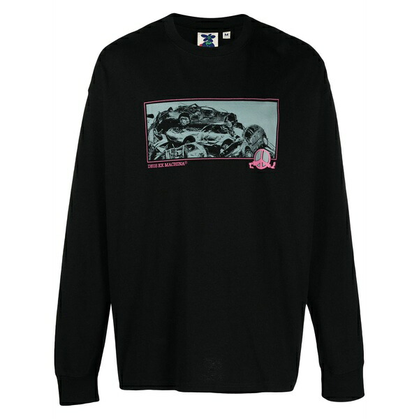 デウス 抽出エキス マキナ メンズ ティーシャツ トップス Piece of crap jersey t-shirt Black