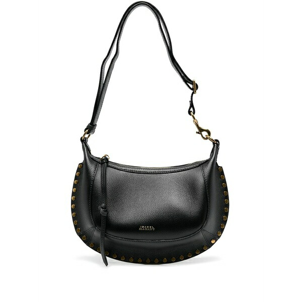 イザ呼びりん マラン レディース ショルダーバッグ 御徒面子 Oskan moon leather shoulder bag Black