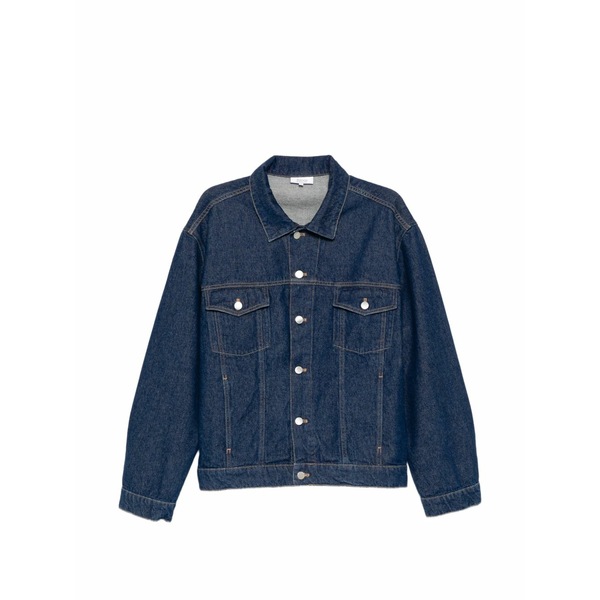 メゾン キツネ メンズ ジャケット＆ブルゾン アウター Denim trucker jacket Blue｜asty