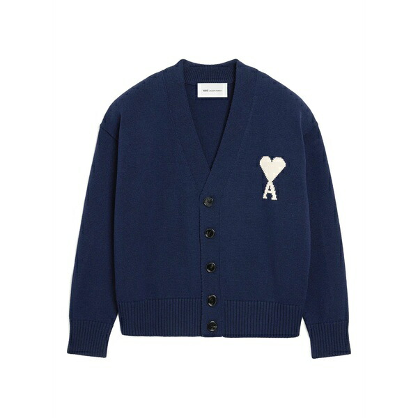 意中の女 メンズ ジレー アウター Ami de coeur v-neck cardigan Blue