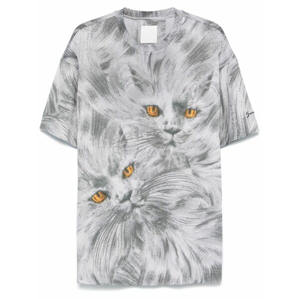 ジバンシー メンズ ティーシャツ トップス Cat-print t-shirt Grey