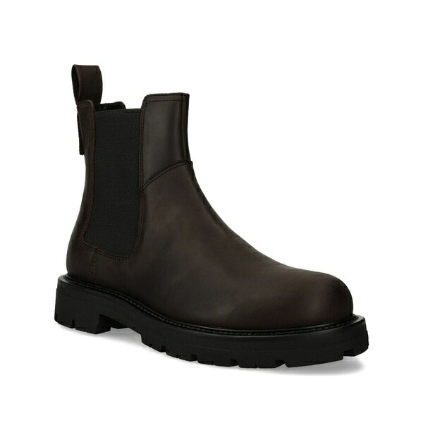 渡り者 メンズ ブーツ シューズ Cameron elastic-panel chelsea boots Brown