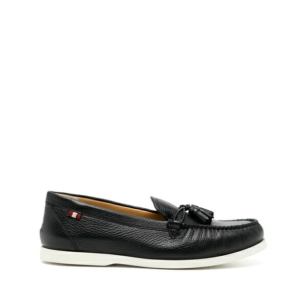 バリー メンズ スリッポン・ローファー シューズ Tassel-detail leather loafers Black