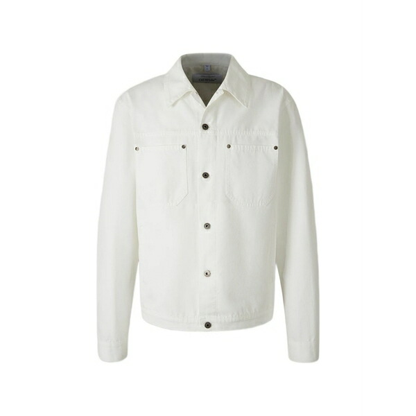 象牙色 メンズ 上衣＆上衣 アウター Half arrow denim jacket White