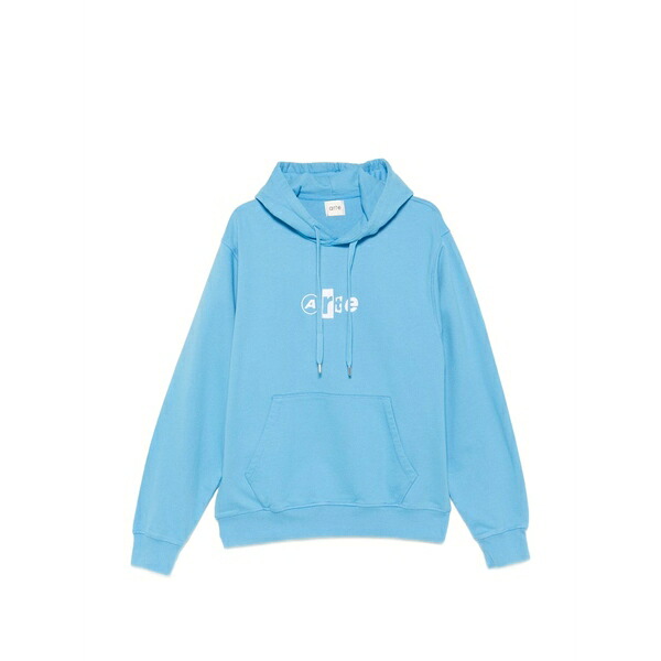 アルテ アンベルス メンズ パーカー・スウェットシャツ アウター Logo-print drawstring hoodie Blue