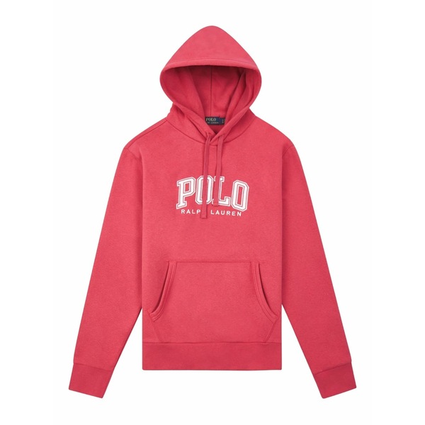 ラルフローレン メンズ パーカー・スウェットシャツ アウター Logo-detail cotton hoodie Red