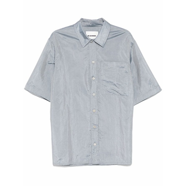 ジル・サンダー メンズ プルオーバー トップス Satin shirt Blue