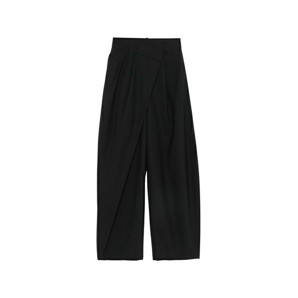 ジュン・ジー レディース 心地よいズボン下 ボトムス Pocket pleated trousers Black