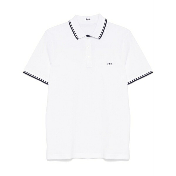 フェイ メンズ スポーツシャツ トップス Piqu￡ polo shirt  White