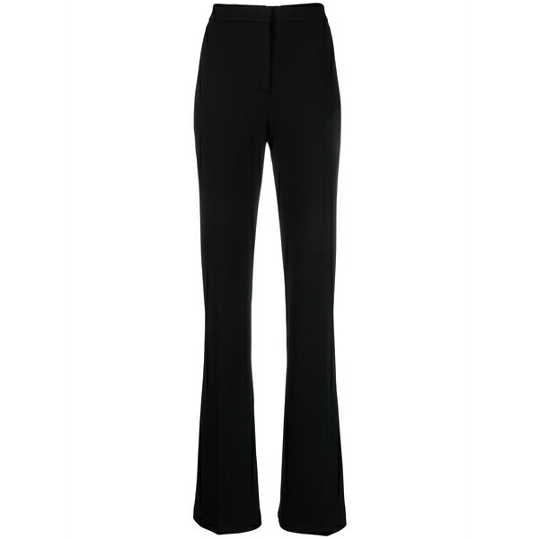 ピンコ レディース 心地よいズボン下 ボトムス High-waisted flared trousers  Black