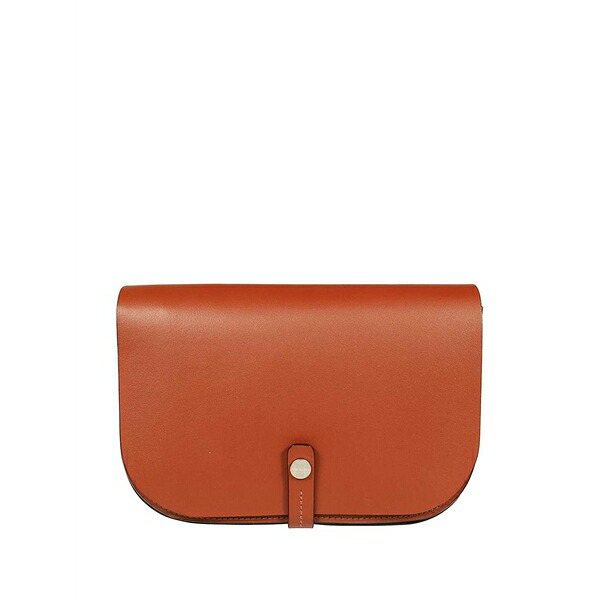 イル ビゾンテ レディース ショルダーバッグ 御徒面子 Flap closure leather shoulder bag Brown
