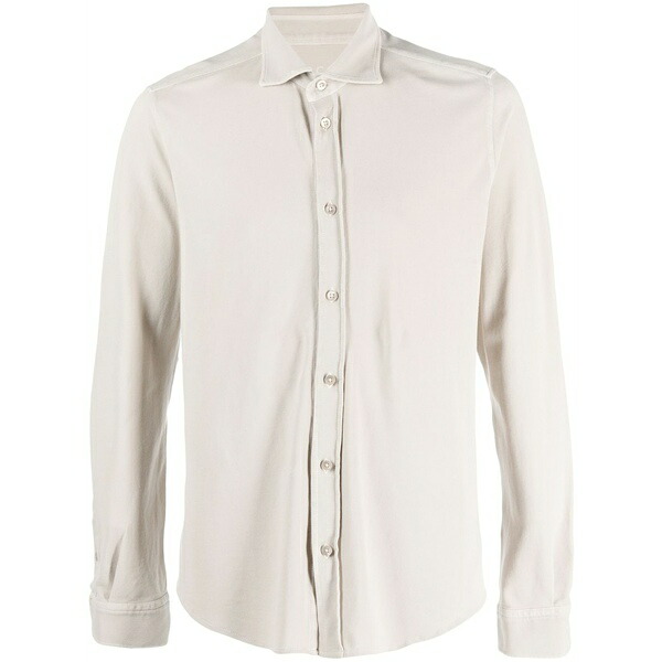 チルコロ1901 メンズ プルオーバー トップス Sabbia slim-cut poplin shirt Neutrals