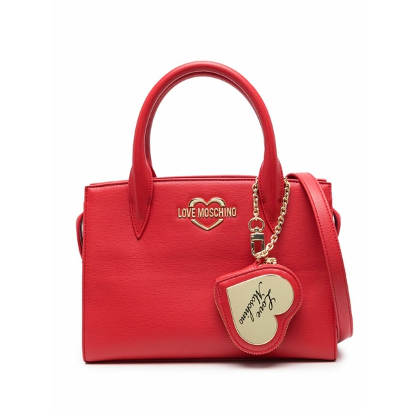 優しいこと モスキーノ レディース トートバッグ 御徒面子 Logo-plaque tote bag Red
