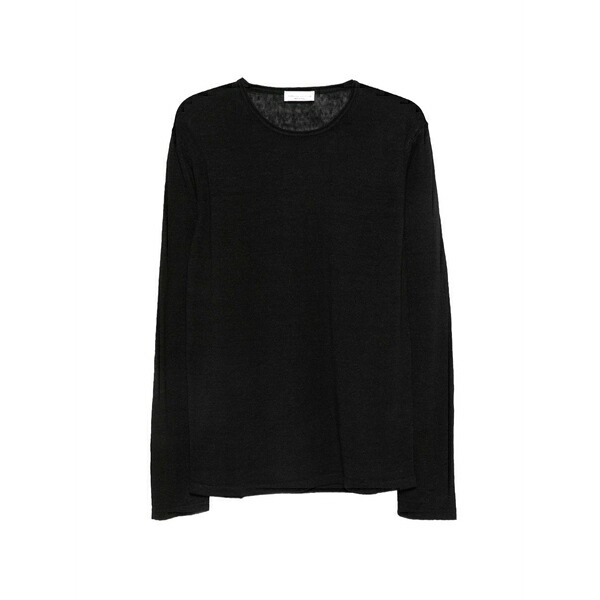 ロベルトコリーナ メンズ 編み物\u0026プルオーバー アウター Fine-knit long-sleeve sweater Black