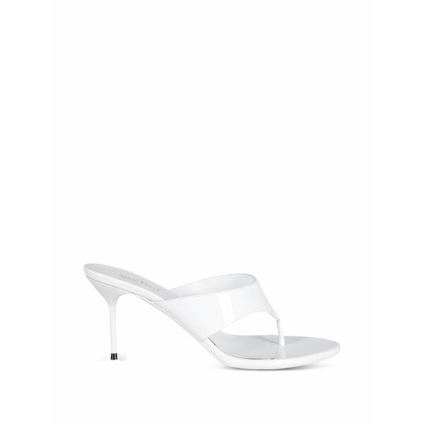 光の都市一つ星の州 レディース サンダル シューズ Lidia patent-leather mules White