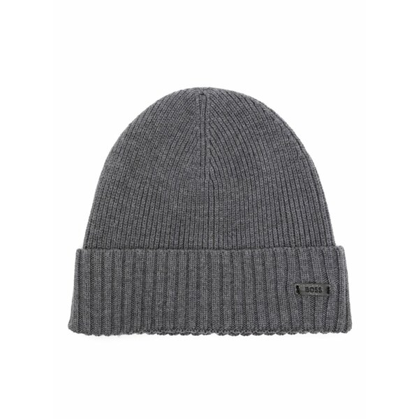 主任者 メンズ 鳥打ち帽 付属物 Ribbed beanie hat Grey