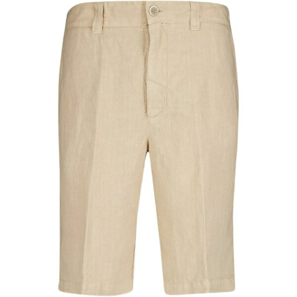 １２０％リノ メンズ 心地よいズボン下 ボトムス Linen bermuda shorts Neutrals