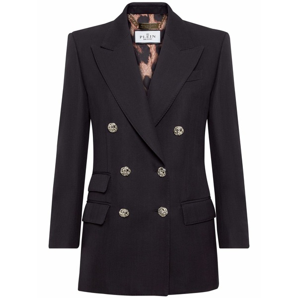 フィリップ飾り気の無い レディース 上衣＆上衣 アウター Double-breasted wool blazer Blue