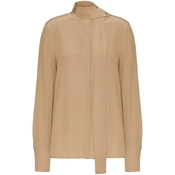 ヴァレンティノ ガラヴァーニ レディース プルオーバー トップス Scarf-detail silk blouse Neutrals
