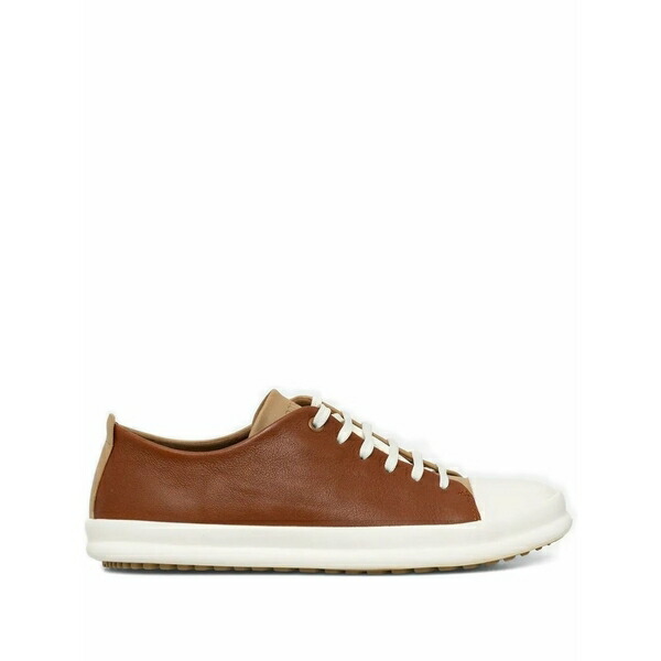 カンペール メンズ スニーカー シューズ Lace-up leather sneakers  Brown