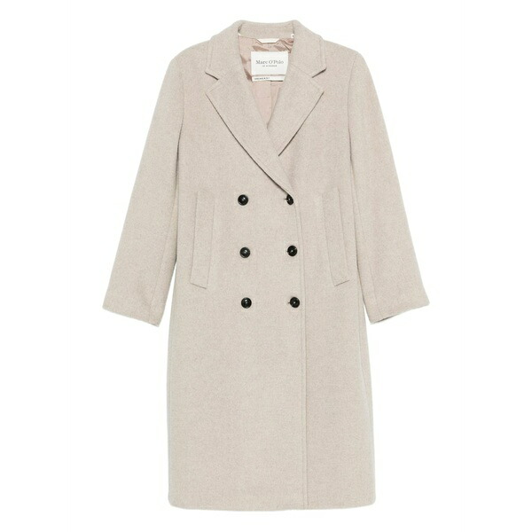 マルコポーロ レディース 厚地の外套 アウター Double-breasted coat Neutrals