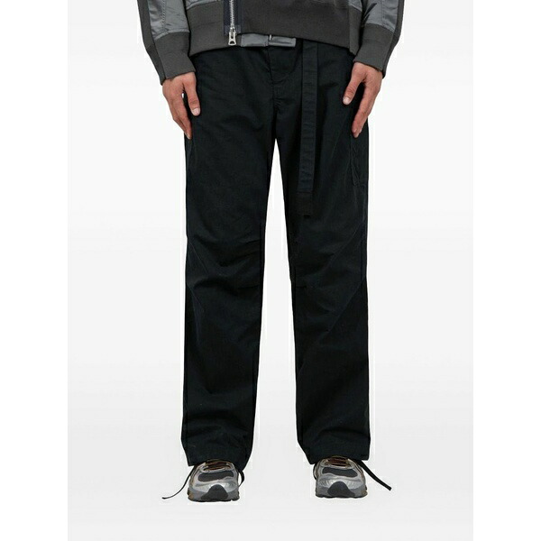 サカイ メンズ 心地よいズボン下 ボトムス Ripstop cargo trousers Black