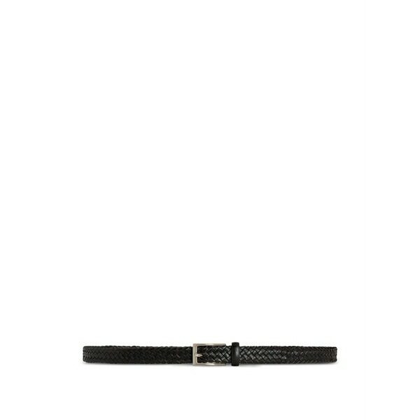 ラルディーニ メンズ 三尺帯 付属物 Braided leather belt Black