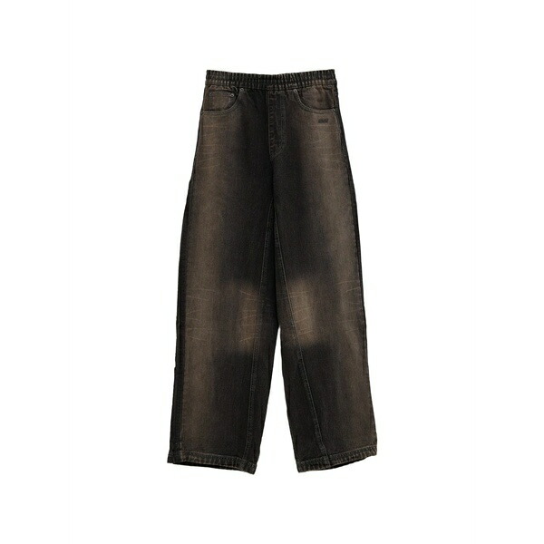 アディダス レディース 心地よいズボン下 ボトムス X avavav faded-effect wide-leg jeans Grey