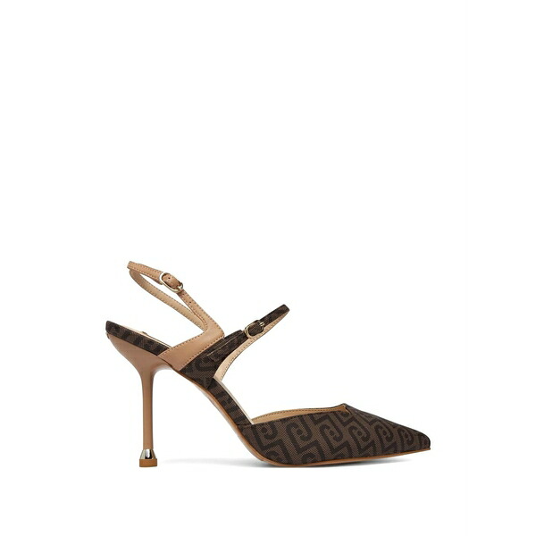 リュージョー レディース パンプス シューズ Monogram-pattern slingback pumps Brown