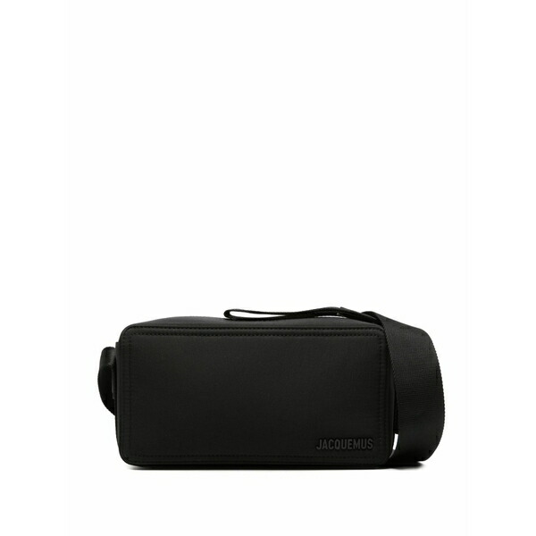 ジャクエムス メンズ ショルダーバッグ 御徒面子 Le cuerda rectangle messenger bag Black