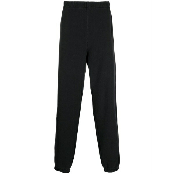 エアル メンズ 心地よいズボン下 ボトムス Jersey-fleece cotton track pants Black