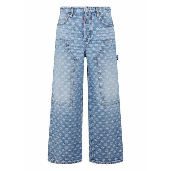 ディースクエアード メンズ 心地よいズボン下 ボトムス Carpenter multiple-pocket jeans Blue