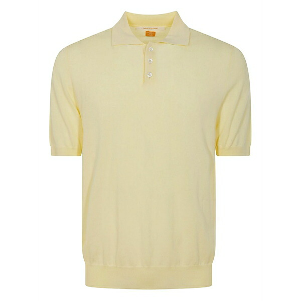 アルファインダストリーズ メンズ スポーツシャツ トップス Short-sleeve button-placket polo shirt Yellow