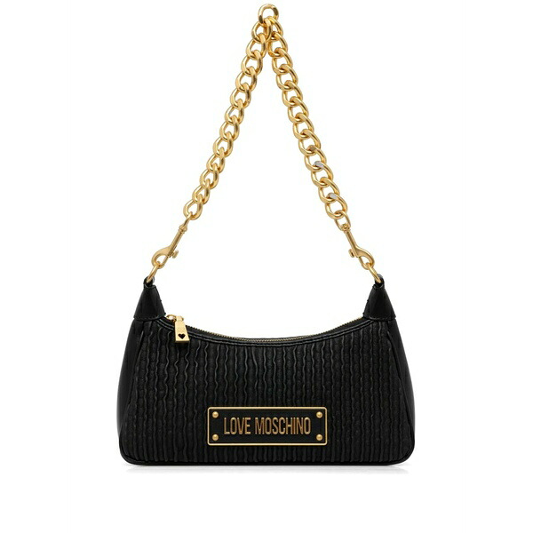 優しいこと モスキーノ レディース トートバッグ 御徒面子 Logo-plaque tote bag Black