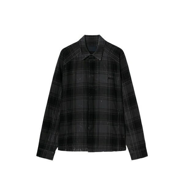 ジュン・ジー メンズ プルオーバー トップス Checked shirt Black