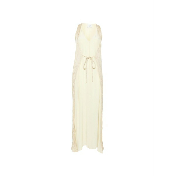 アリジ レディース 衣裳 トップス V-neck tied maxi dress Neutrals