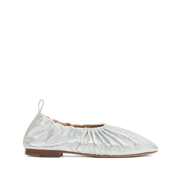 マンスールガブリエル レディース サンダル シューズ Ruched ballerina flats Silver