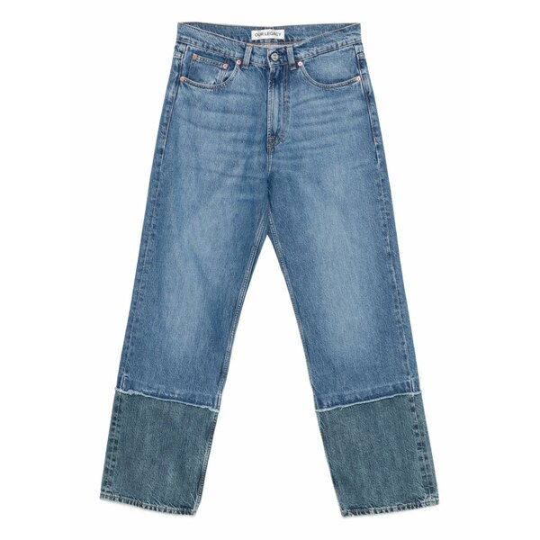 アワーレガシー メンズ デニムパンツ ボトムス Third cut contrast-hem jeans Blue｜asty
