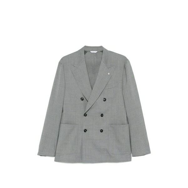 マニュエル リッツ メンズ 上衣＆上衣 アウター Nuvola double-breasted blazer Grey