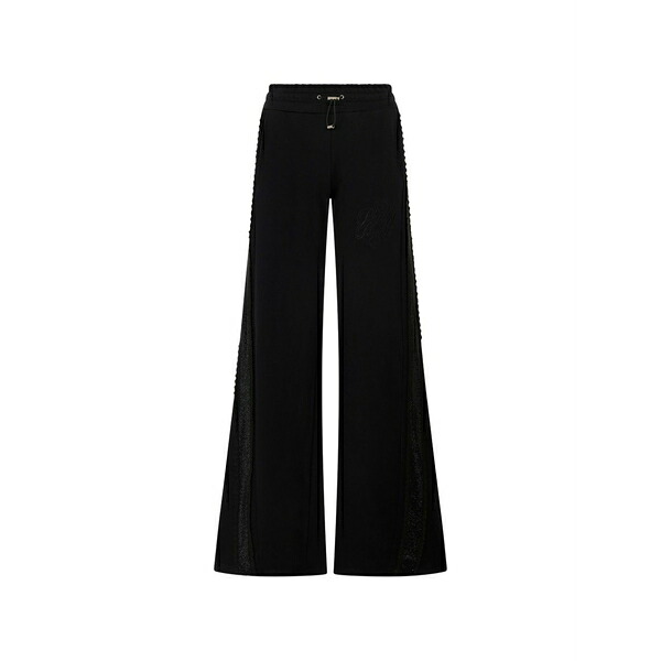 フィリッププレイン レディース カジュアルパンツ ボトムス Strass tracksuit trousers Black｜asty