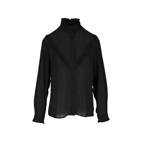 ニリロータン レディース プルオーバー トップス Ruffled blouse Black