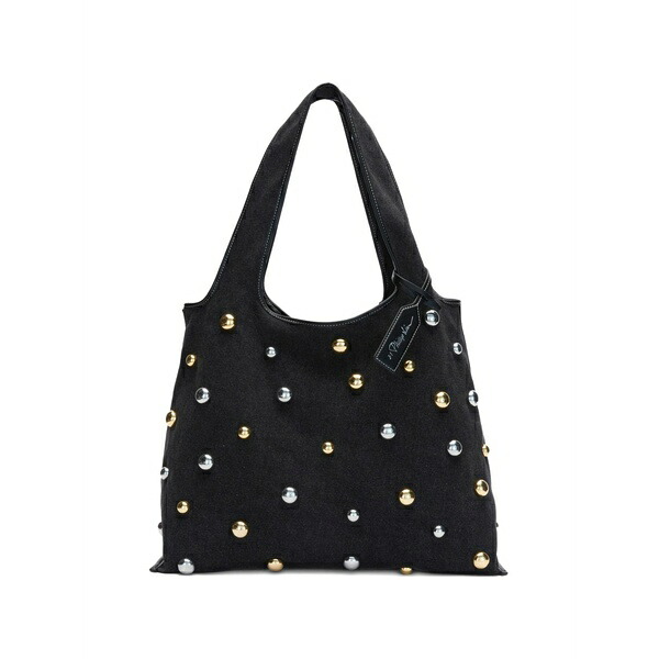スリーワンフィリップリム レディース トートバッグ 御徒面子 Dome studded tote bag Black