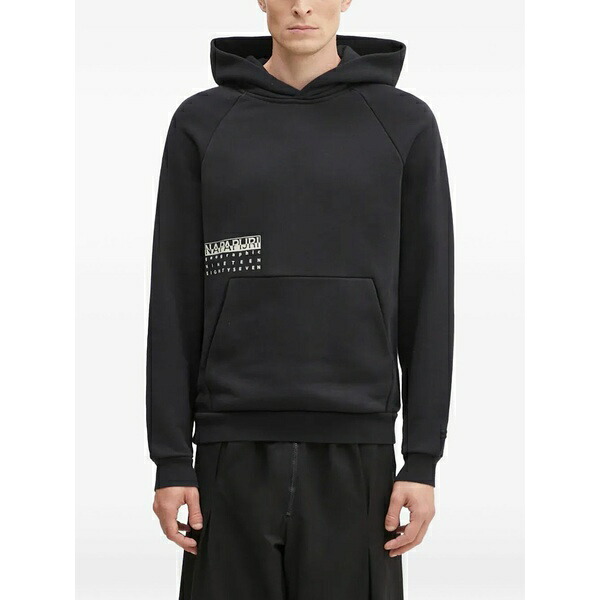 ナパピリ メンズ パーカー・スウェットシャツ アウター Logo-print hoodie Black