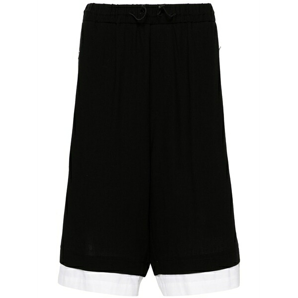 ウェールズ ボナー メンズ 心地よいズボン下 ボトムス Revelation bermuda shorts Black